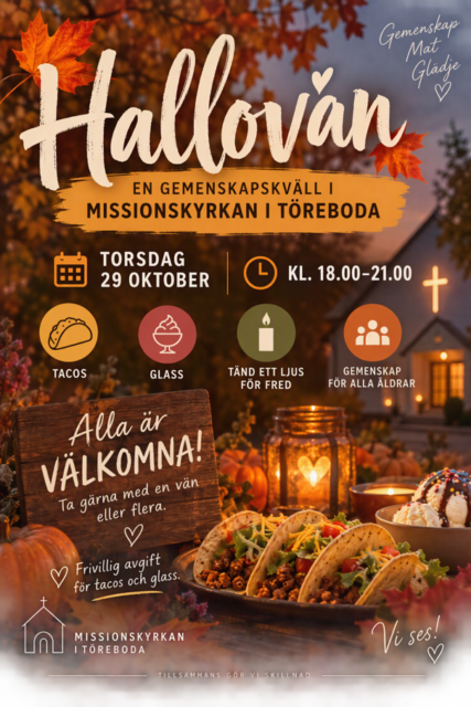 Kom med på torsdag klockan 18 på Hallovän!